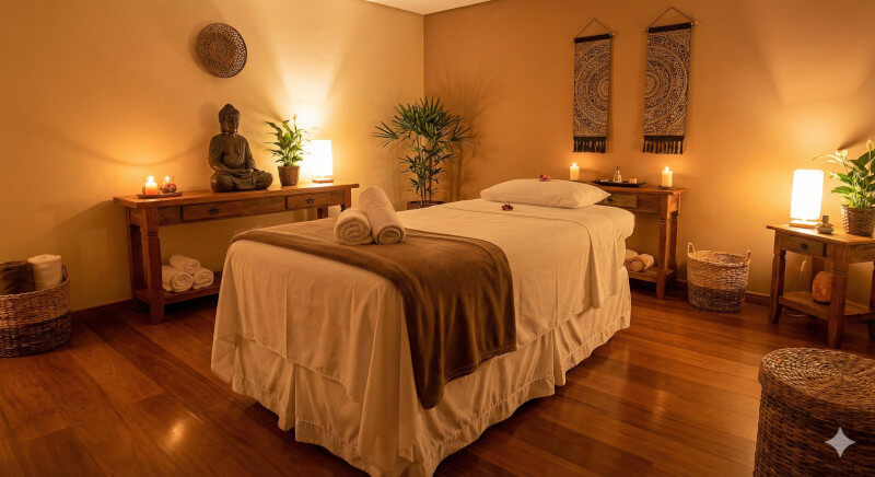 Área de acolhimento e recepção